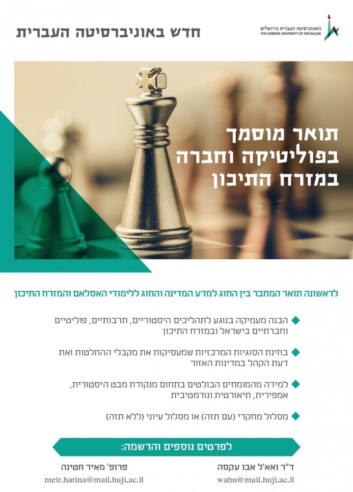 תואר שני בפוליטיקה בפוליטיקה ומזרח תיכון