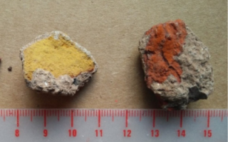 אוכרה - פיגמנטים מינרליים, צילום יוסי זיידנר