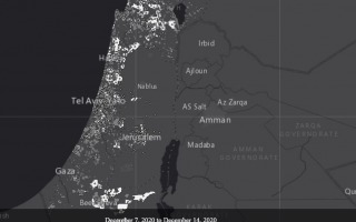 מפת התחלואה המצטברת לפי אזור סטטיסטי